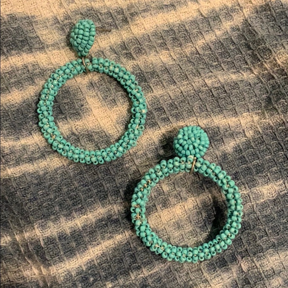 Turquoise statement earrings